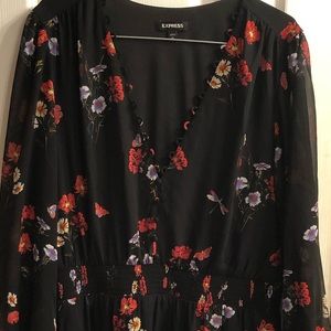 Midi Dress with sheer sleeves